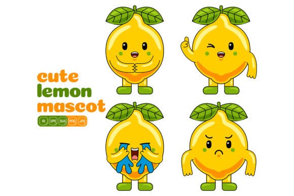 Cute Lemon Mascot Vector Pack 01: A Versatile Design Resource for Creatives