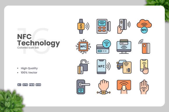 Exploring the Versatility of NFC Technology Colored Icons