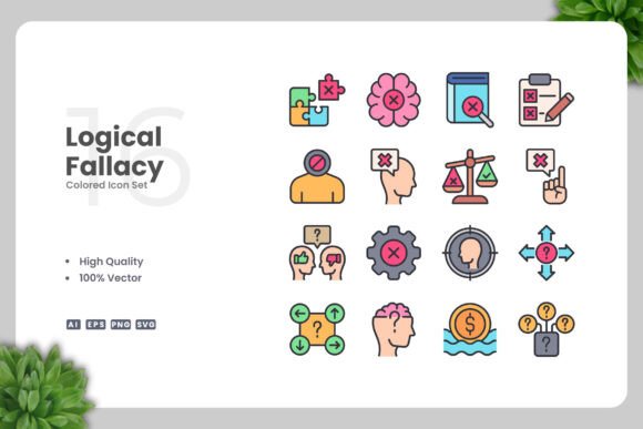 Logical Fallacy Colored Icons: A Strategic Tool for Clear Communication and Effective Decision-Making