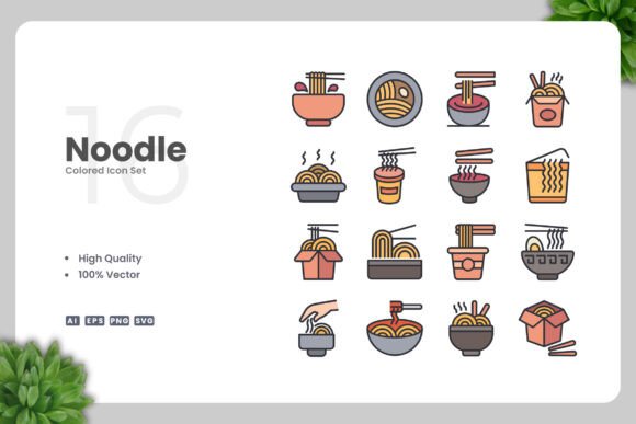 Noodle Colored Icons: A Versatile Design Solution for Modern Creatives