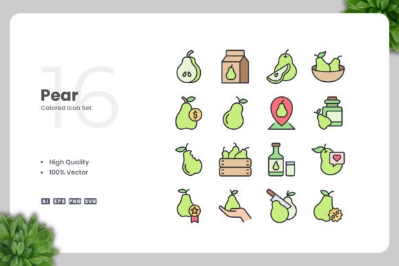 Pear Colored Icons: A Versatile Design Solution for Modern Projects