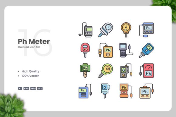 Ph Meter Colored Icons: A Versatile Design Asset for Modern Projects