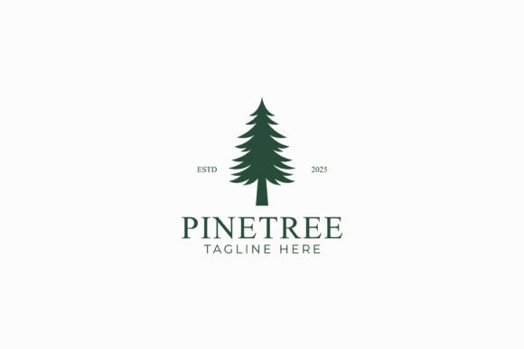 Pine Tree Logo: Minimalist and Eco-Friendly Design for a Modern Corporate Image