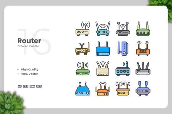 Router Colored Icons: A Versatile Design Solution for Modern Projects