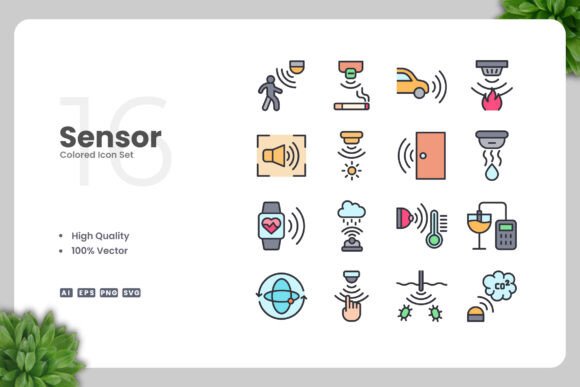 Sensor Colored Icons: A Versatile Design Solution for Modern Projects